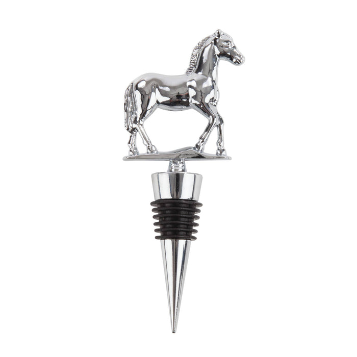 Chrome Finished Pewter Kentucky Derby Racehorse Wine Stopper