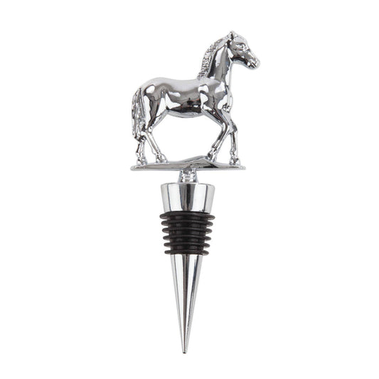 Chrome Finished Pewter Kentucky Derby Racehorse Wine Stopper