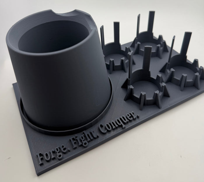Citadel-Compatible Paint Station With Water Pot & Paint Holder