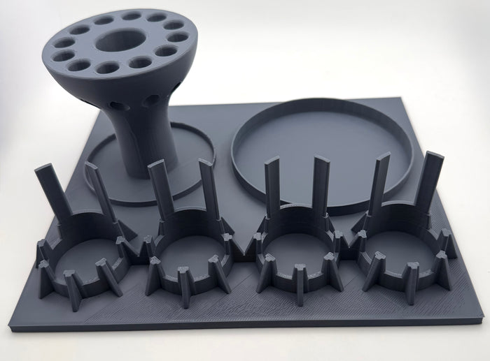 Citadel Paint Pot Holder & Brush Cleaning Station – Organiser for Warhammer Painting Setup