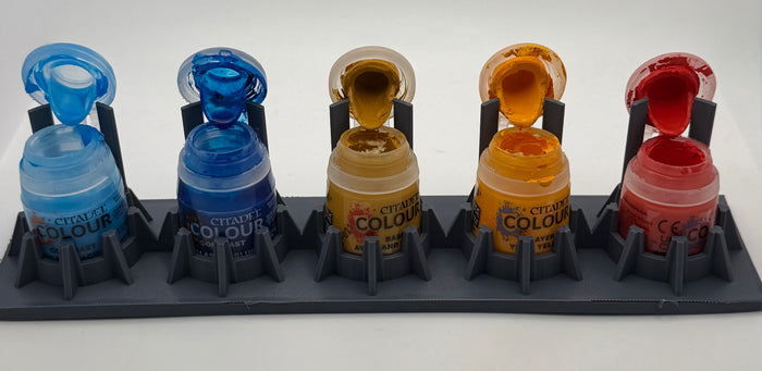 Citadel Style Multi Paint Pot Holder Keeps Lids Open for Painting