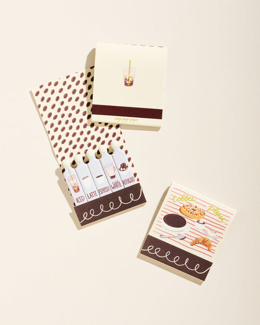Coffee Printed 10 Stem Matchbook