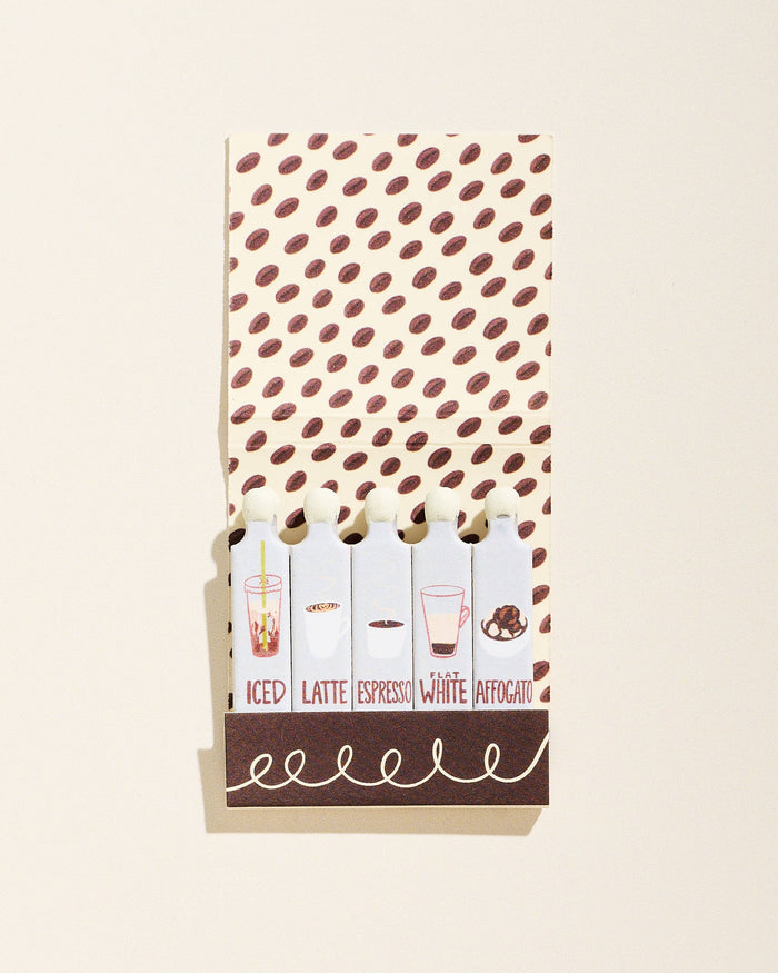 Coffee Printed 10 Stem Matchbook