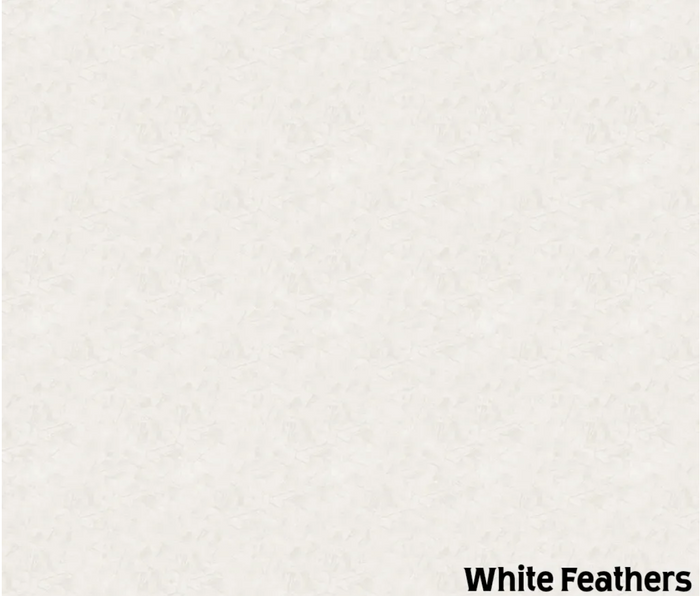 Cracked Ice White Feathers