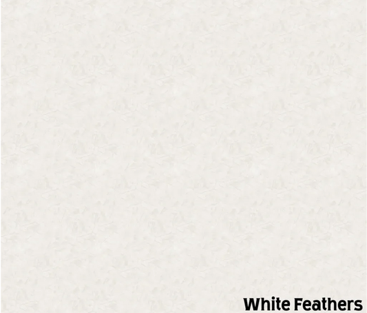 Cracked Ice White Feathers