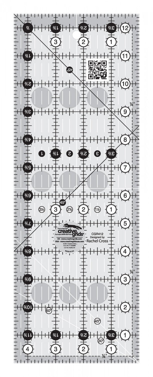 Creative Grids - Quilt Ruler 4-1/2in x 12-1/2in