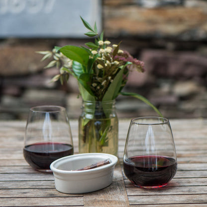 Italian Premium Stemless Wine Glasses | 23.25oz | Crescendo | Set of 4 - Luigi Bormioli USA