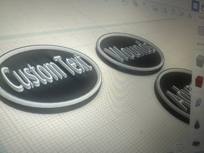 Custom Tabletop Gaming Tokens -  Personalised Set (10, 15 or 25) - UK Delivery Included.