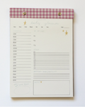 Daily Planner Notepad, Berry Pink