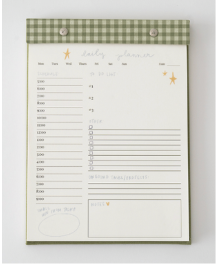 Daily Planner, Pistachio Green