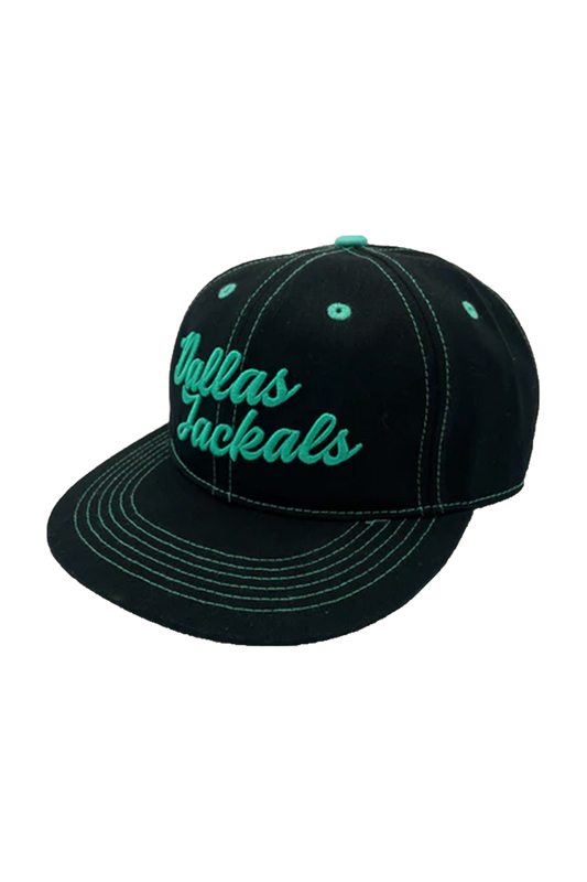 dallas jackals black hat with neon green stitching