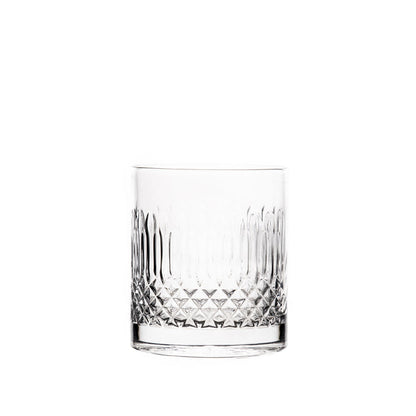 Italian Premium Whiskey Glasses | 12.75oz | Diamante | Set of 4 - Luigi Bormioli USA