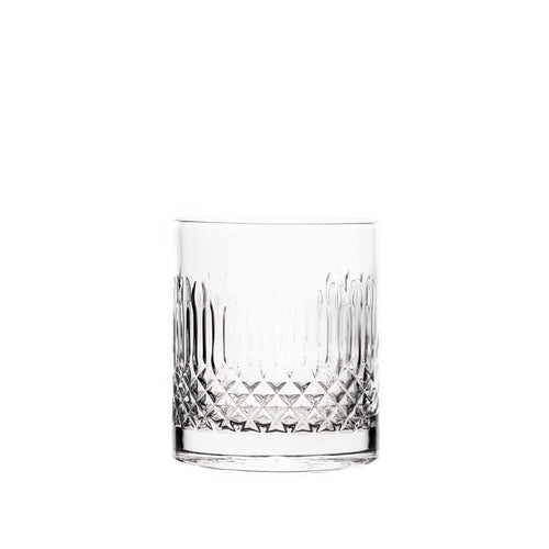 Italian Premium Whiskey Glasses | 12.75oz | Diamante | Set of 4 - Luigi Bormioli USA