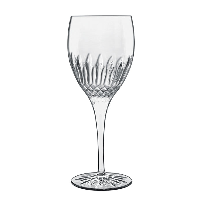 Italian Premium Riesling White Wine Glasses | 12.75oz | Diamante | Set of 4 - Luigi Bormioli USA