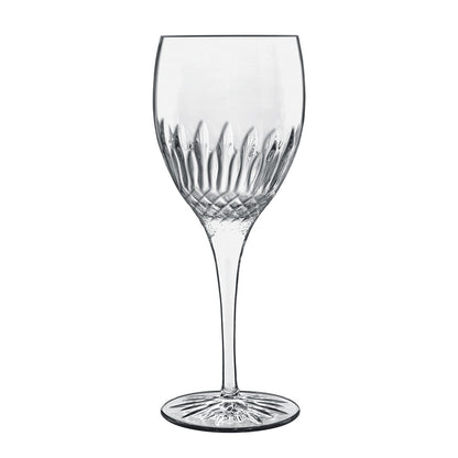 Italian Premium Riesling White Wine Glasses | 12.75oz | Diamante | Set of 4 - Luigi Bormioli USA