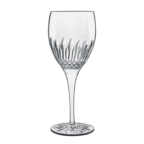 Italian Premium Riesling White Wine Glasses | 12.75oz | Diamante | Set of 4 - Luigi Bormioli USA