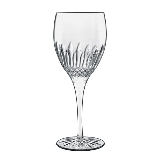 Italian Premium Riesling White Wine Glasses | 12.75oz | Diamante | Set of 4 - Luigi Bormioli USA