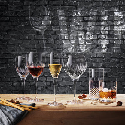 Italian Premium Riesling White Wine Glasses | 12.75oz | Diamante | Set of 4 - Luigi Bormioli USA