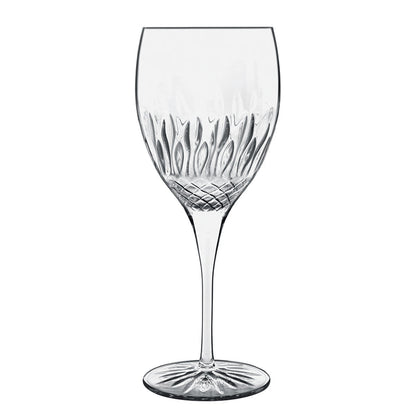 Italian Premium Chianti Red Wine Glasses | 17.5oz | Diamante | Set of 4 - Luigi Bormioli USA