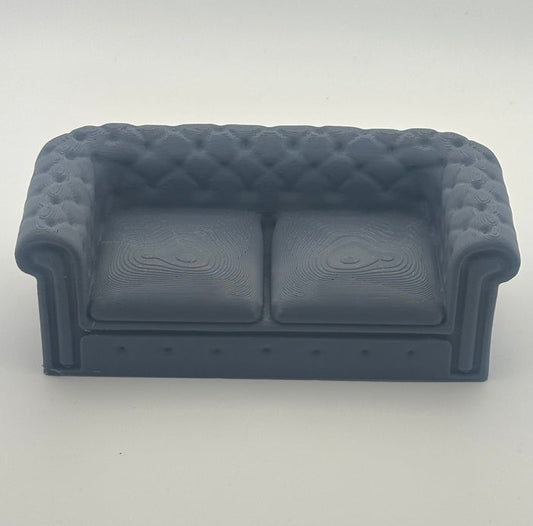 Dollhouse Chesterfield Sofa – 1:12 Scale Miniature Furniture - UK delivery included.