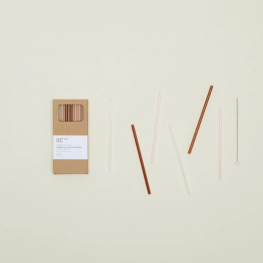 Essential Glass Straws, Set of 6