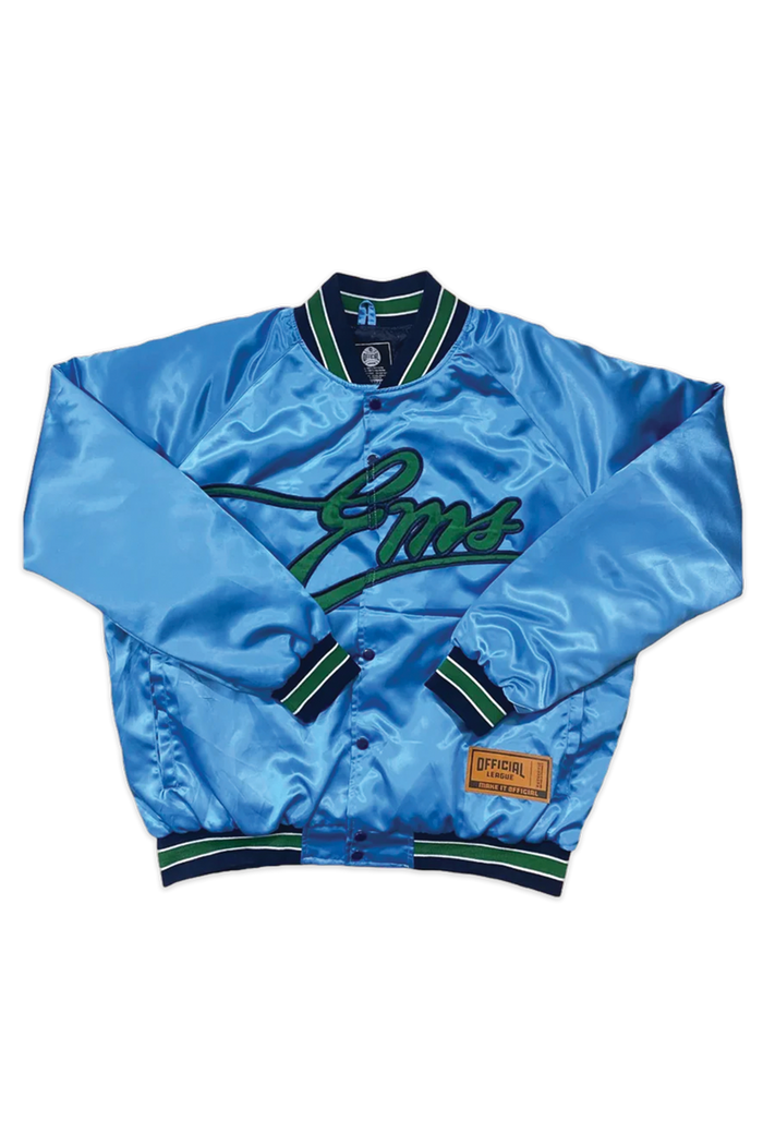 [ Eugene Emeralds ] Vintage Satin Bomber Jacket - Official League