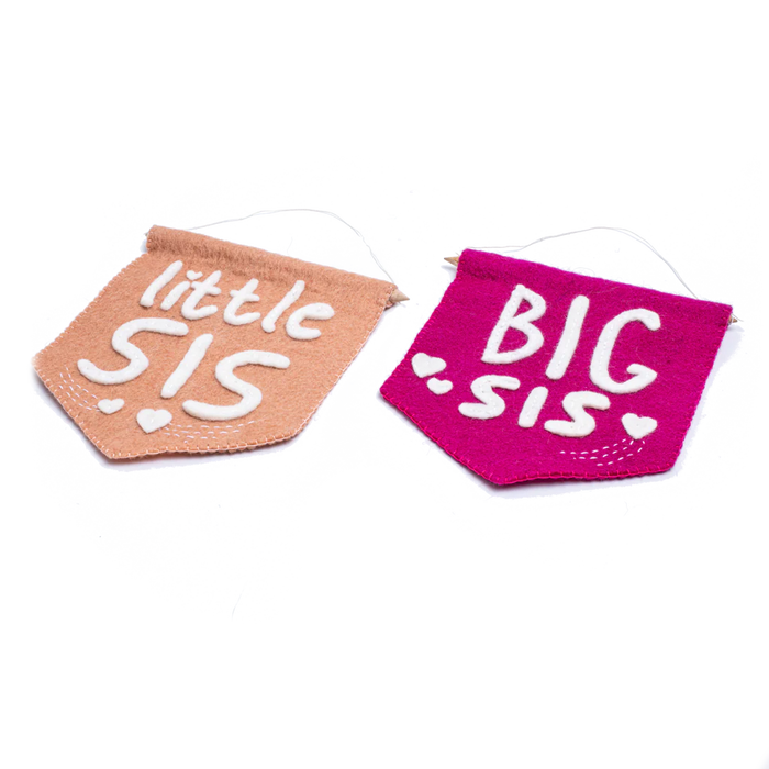 Felt Little Sis Banner Flag