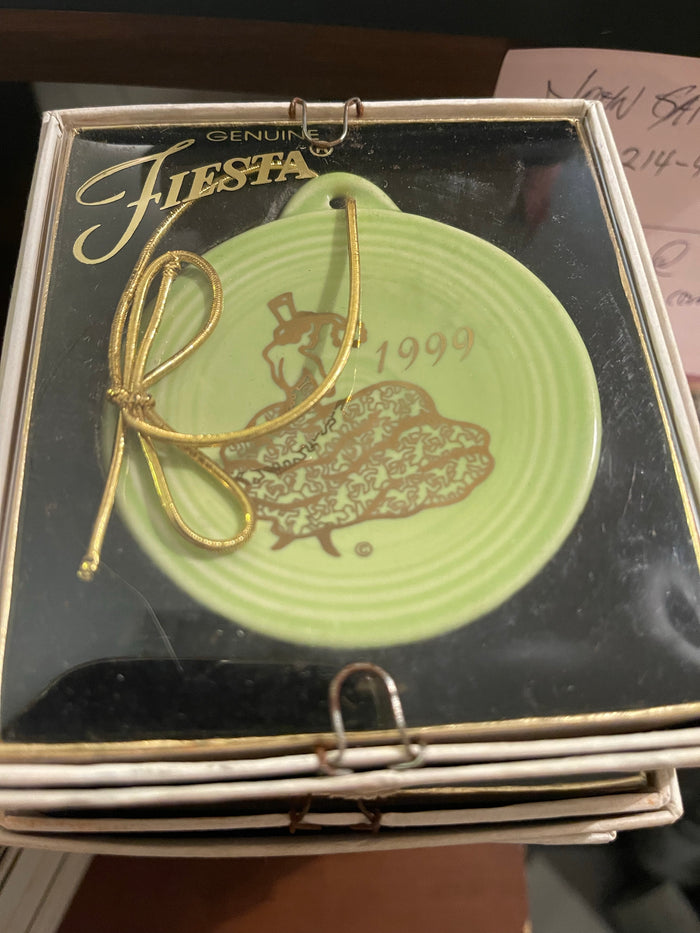 Fiesta 1999 Chartreuse Dancing Lady Ornament