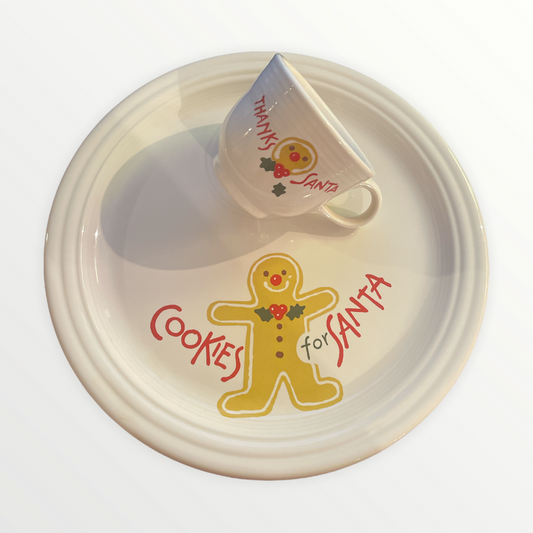 Fiesta Cookies for Santa Snack plate and Tea Cup HTF