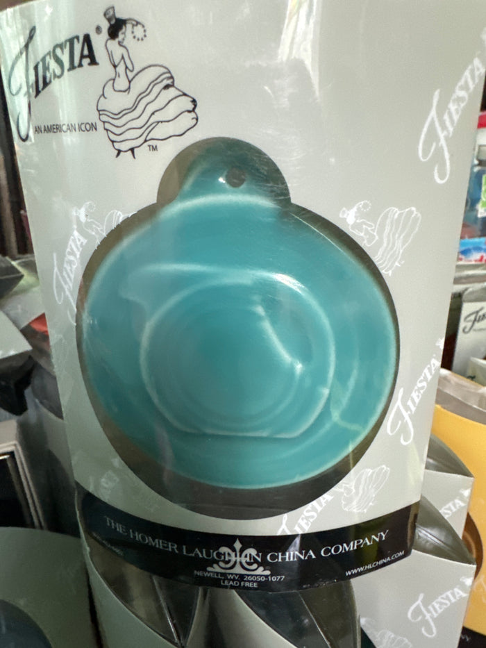 Fiesta Embossed Ornament Turquoise HLCCA Disk Pitcher only 144 made