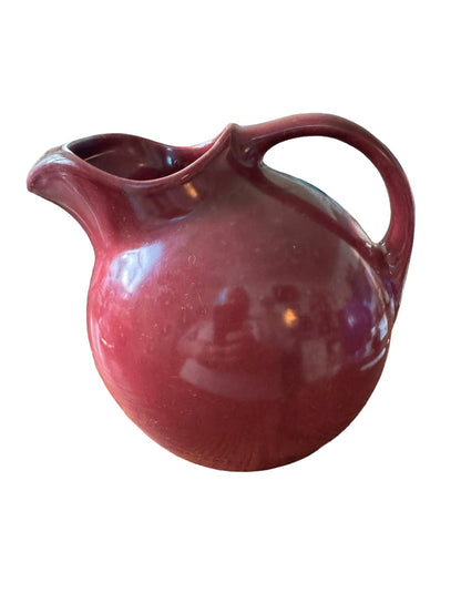 Fiesta Harlequin Ball Pitcher / Jug in Maroon