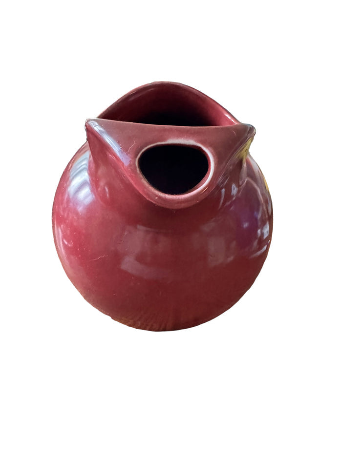 Fiesta Harlequin Ball Pitcher / Jug in Maroon