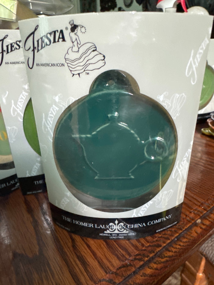 Fiesta Ornament Embossed EVERGREEN HLCCA Exclusive Teapot only 144 made