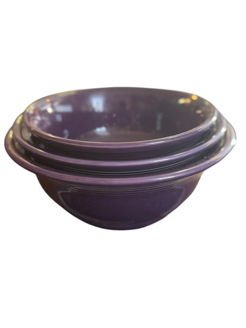 Fiesta Plum Purple 3 Piece Nesting Mixing Bowl Set - Discontinued Retired