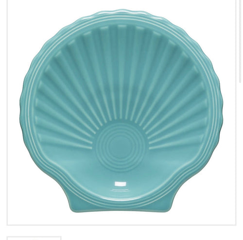 Fiesta Shell Plate in Turquoise  - Coastal Collection