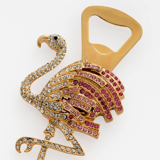 Flamingo bottle opener, pink