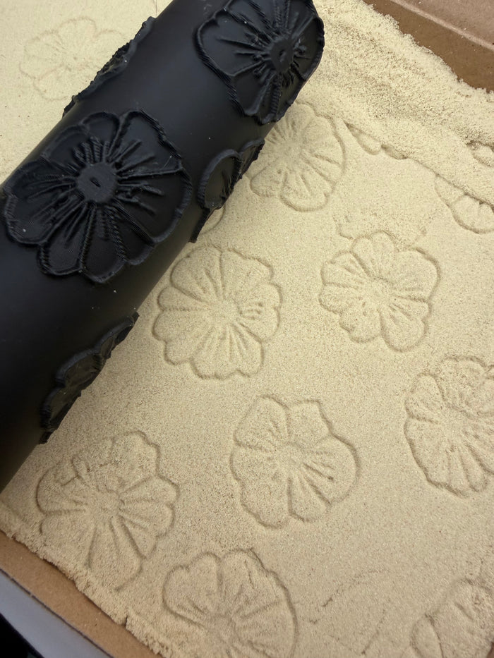 Flower Texture Roller (1) | Emboss & Deboss | Clay | Pottery | Baking | Crafts