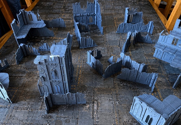 Foldable 11th Edition Compatible Terrain Set | With or Without Footprints