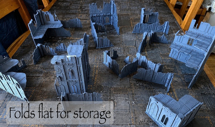Foldable 11th Edition Compatible Terrain Set | With or Without Footprints