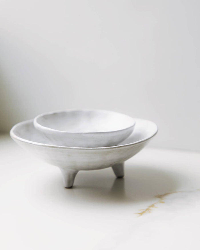 Footed Ceramic Display Bowl