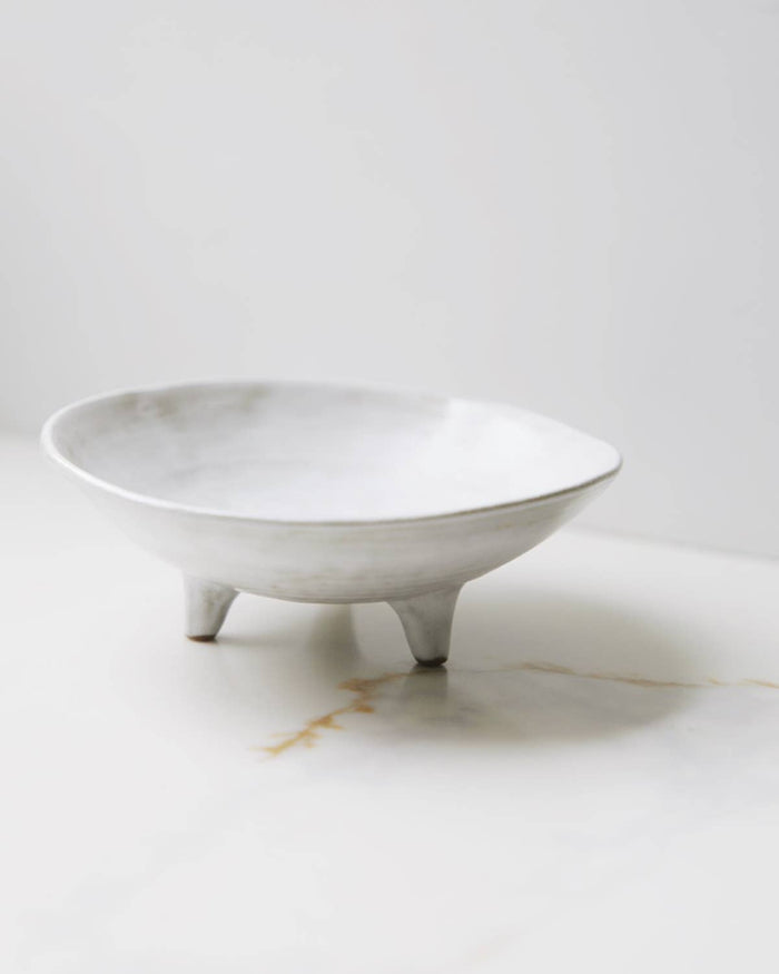 Footed Ceramic Display Bowl
