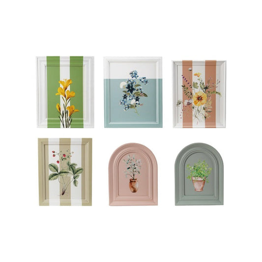 Framed Garden Paintings, 6 Styles