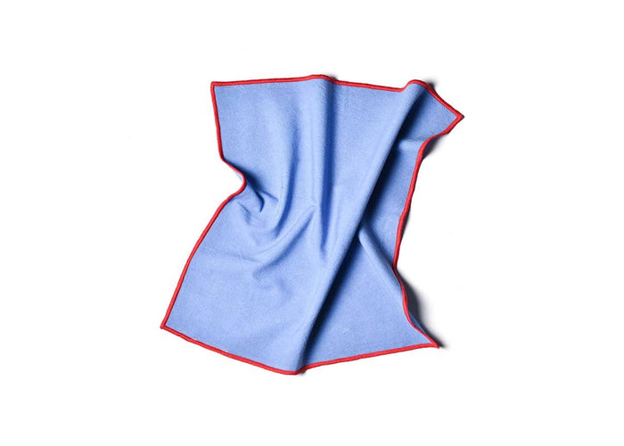 French Blue and Red Color Block Napkins Set of 4