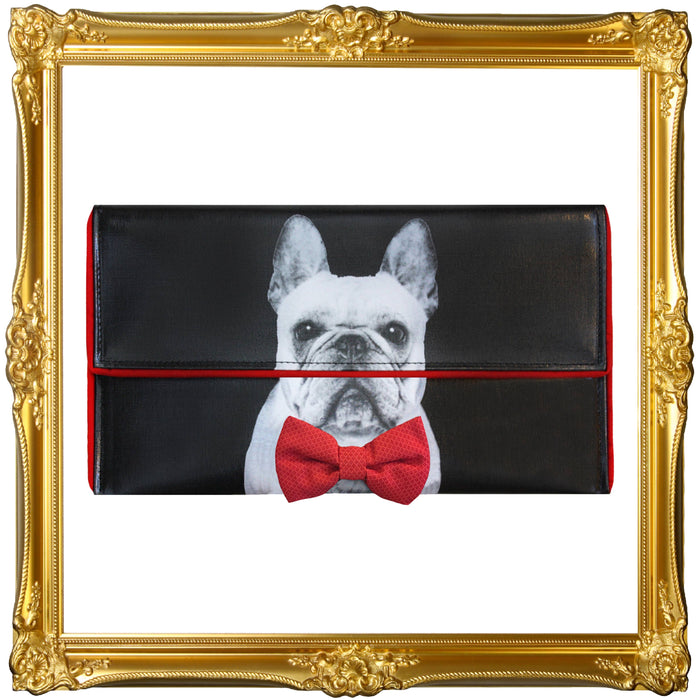French Bulldog Crossbody Clutch Bag - Handmade in USA