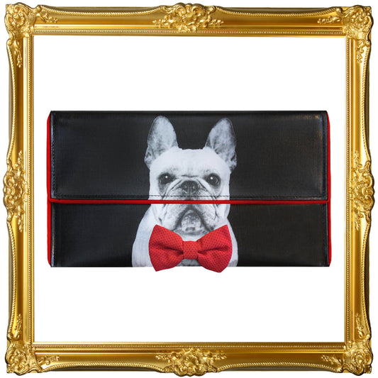 French Bulldog Crossbody Clutch Bag - Handmade in USA