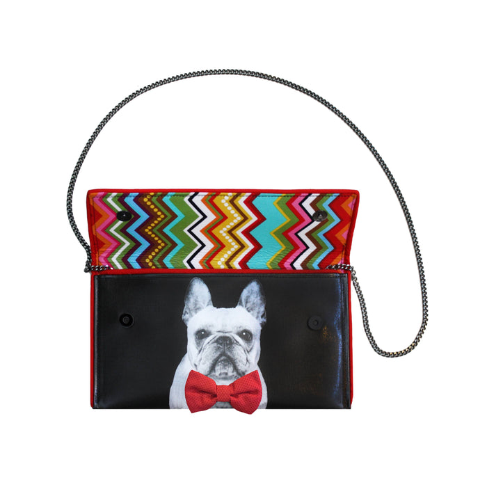 French Bulldog Crossbody Clutch Bag - Handmade in USA