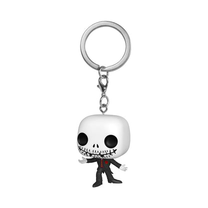 The Funko Pocket POP! Keychain: Formal Jack Skellington by Funko features a small vinyl figure of Jack in his iconic black suit—an ideal collectible for Nightmare Before Christmas fans and Tim Burton enthusiasts.
