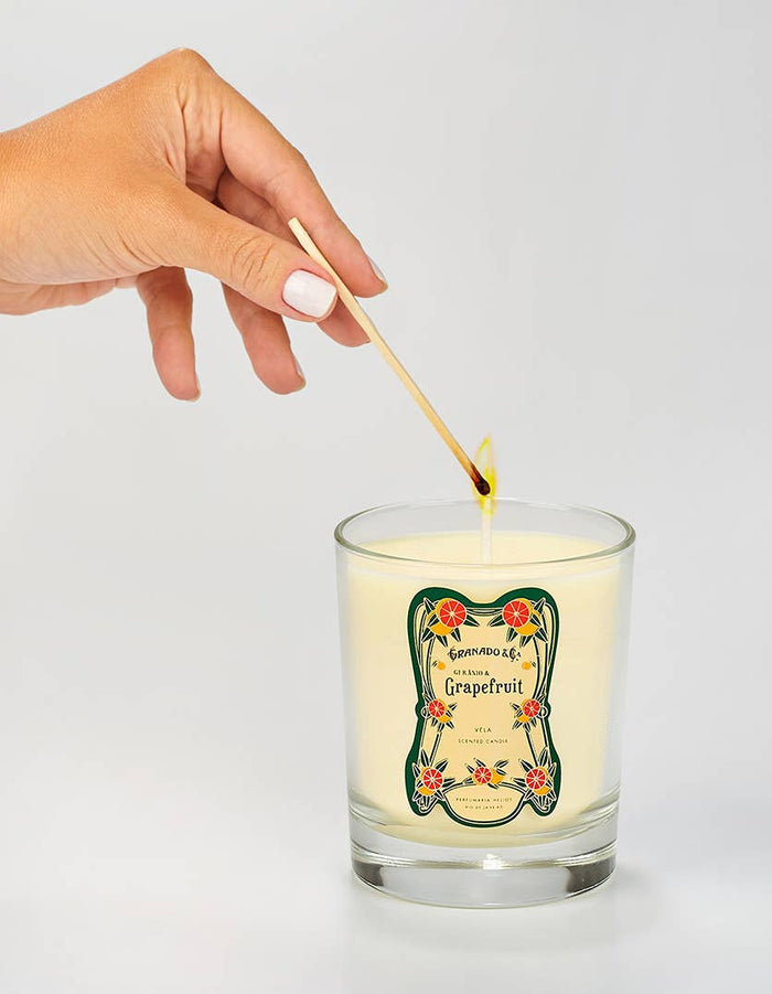 Gerânio & Grapefruit Scented Candle