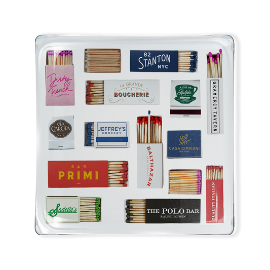 Glass Tray - New York Restaurant Matches