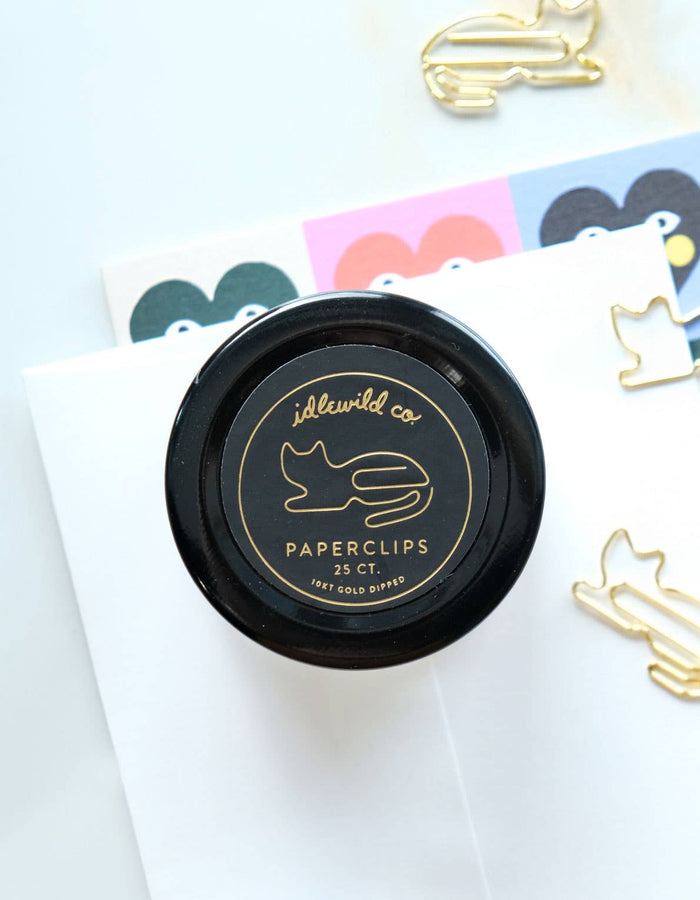 Gold Cat Paper Clips (25ct)